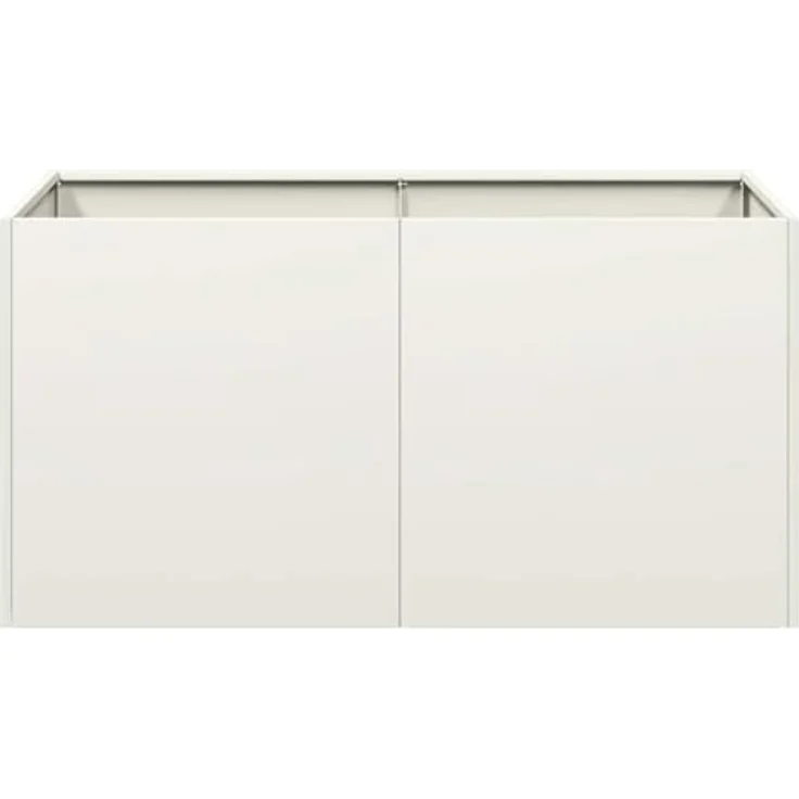 vidaXL Pflanzkübel Weiß 80x40x40 cm Kaltgewalzter Stahl, Garten-Pflanzgefäß mit viel Platz und erhöhter Stabilität – Bild 5