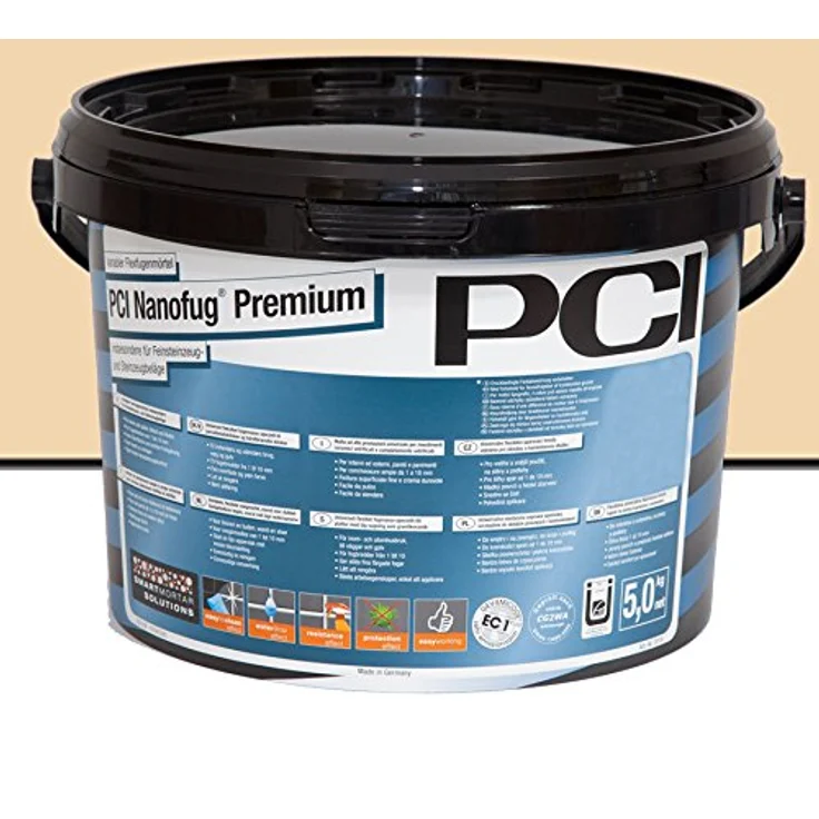 PCI Nanofug® Premium Nr. 12, Flexfugenmörtel für Fliesen und Natursteine, anemone, 5 kg – Bild 1
