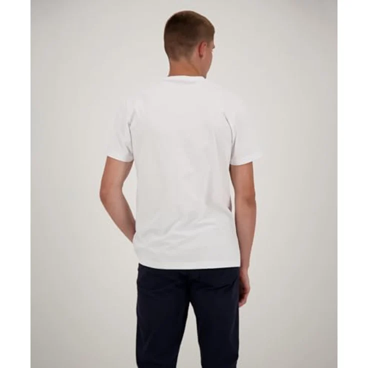 Ragman Herren V-Neck T-Shirt, kurzarm, casual, bequem sitzend, Baumwolle, weiß, Größe M – Bild 5
