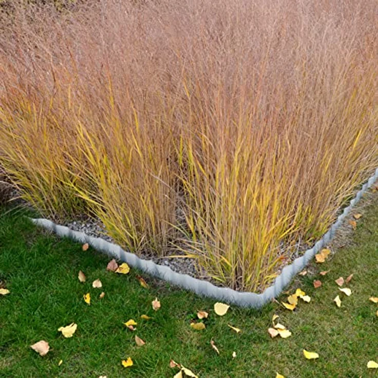 Relaxdays Rasenkante 6m, Beetbegrenzung aus Metall, verzinkt, flexibel, Umrandung f. Beet oder Rasen, 16cm hoch, Silber – Bild 5