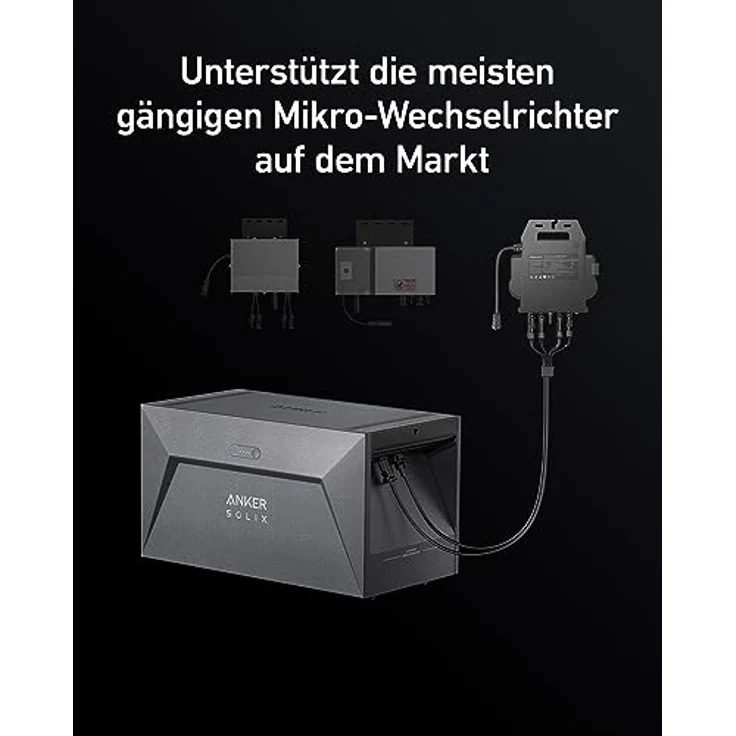 Anker SOLIX Solarbank E1600, 1,6kWh Akkukapazität, IP65, 6000 Ladezyklen, LFP Akku, Kompatibel mit 99% Aller Balkonkraftwerke, Installation in 5 Min. Plug&Play – Bild 4
