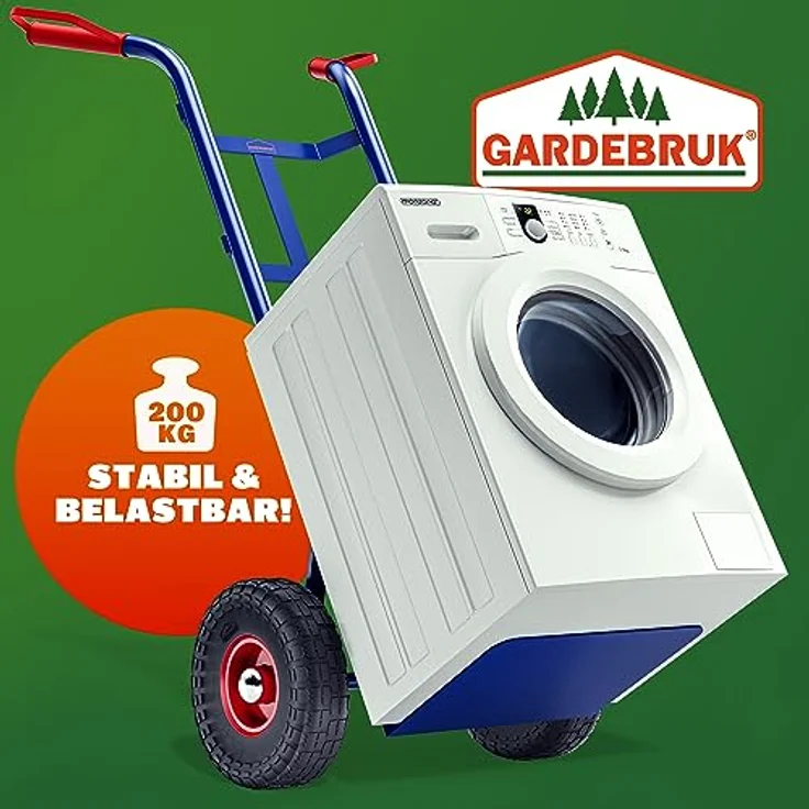 GARDEBRUK® Sackkarre PU Vollgummireifen klappbar 200kg Stahl Schutzblech Schwerlast Garten Umzug Transportkarre Transportwagen Transportroller - Preisvergleich – Bild 4