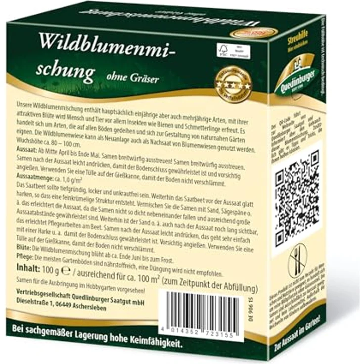 QUEDLINBURGER Wildblumenmischung ohne Gräser - Preisvergleich – Bild 2