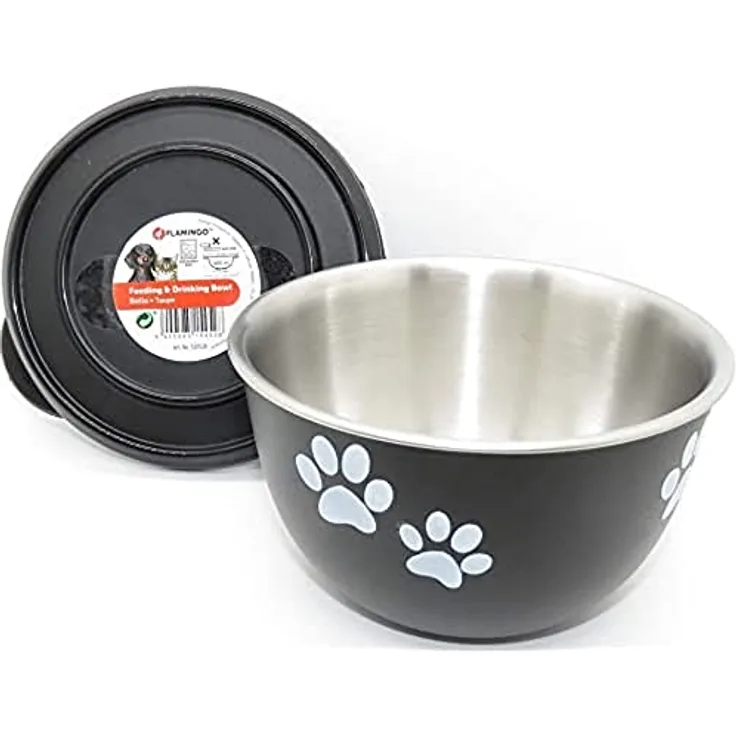Flamingo - Schüssel Kena mit Deckel. ø12,7 cm. 600 ml. für Hund - FL-520528
