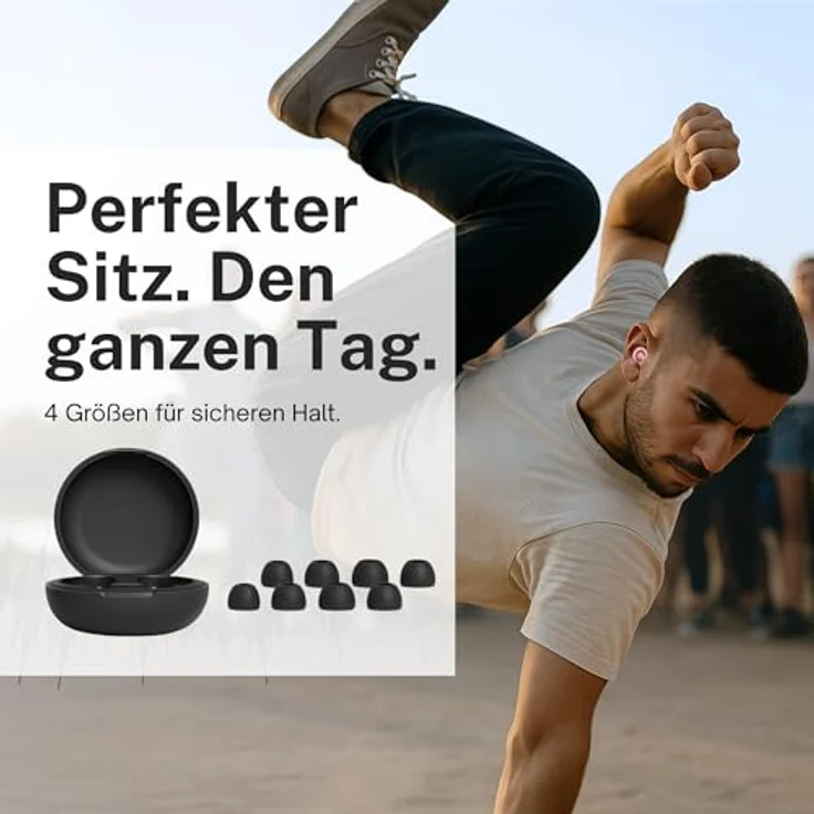 CUXCES Noise Cancelling Ohrstöpsel, Gehörschutz für Konzerte & Schlafen, reduziert Lärm um 21 dB, wiederverwendbar, 4 Größen, Rosa – Bild 3