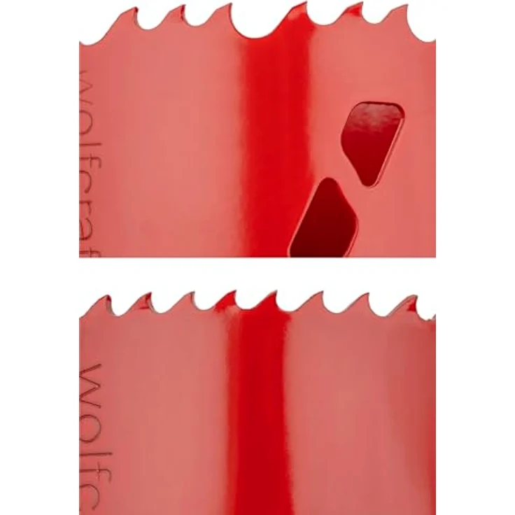 Wolfcraft Bi-Metall 5474000 I Ø 68 mm I Schnitttiefe 40 mm I Sechskant-Schaft I für Holz, Sperrholz, Buntmetalle, Kunststoffe und Gipskartonplatten I für den Heim-und Handwerker Lochsäge, rot - Preisvergleich – Bild 2