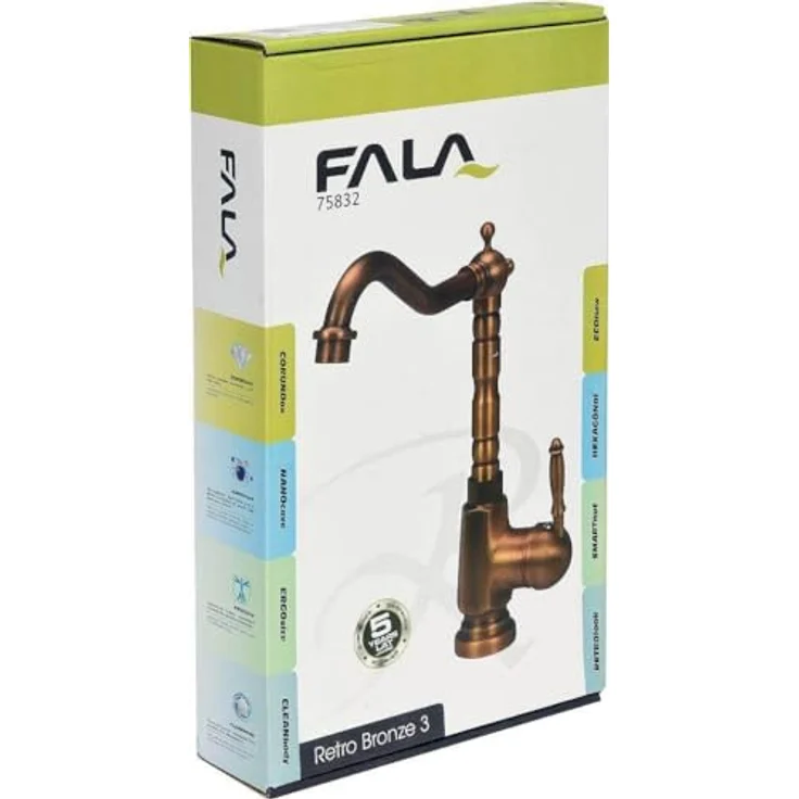 TRIZERATOP Retro Küchenarmatur, Einhebelmischer in Bronze, Spültischarmatur mit CORUNDox-Keramik, ECOflow und 5 Jahre Garantie – Bild 2