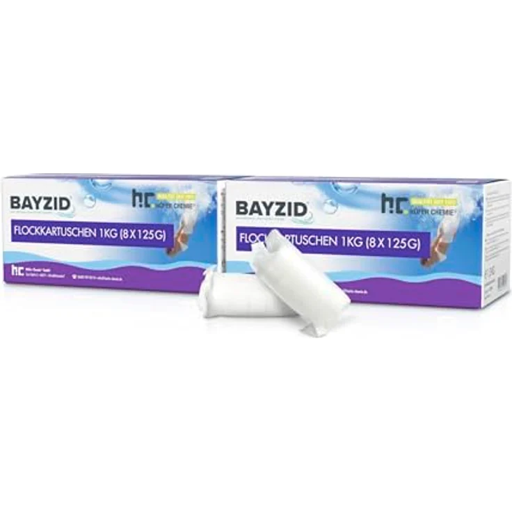2 x 1 kg BAYZID Flockkartusche für Pools – Bild 2