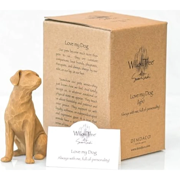 Willow Tree Figur - Love my Dog - Hundefigur sitzend Hellbraun – Bild 7