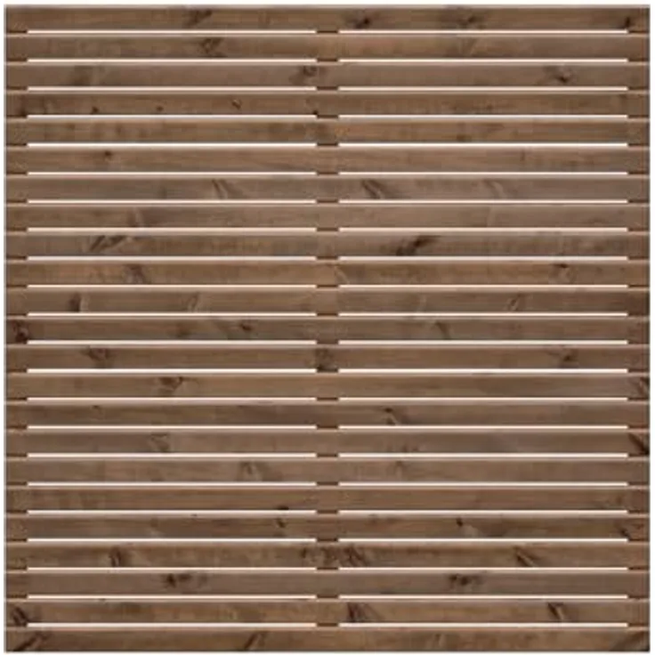 Woodtex Sichtschutzzaun Rhombus Kiefer, kesseldruckimprägniert, 180x180cm, Braun, glatt gehobelt, Leisten 20x70mm