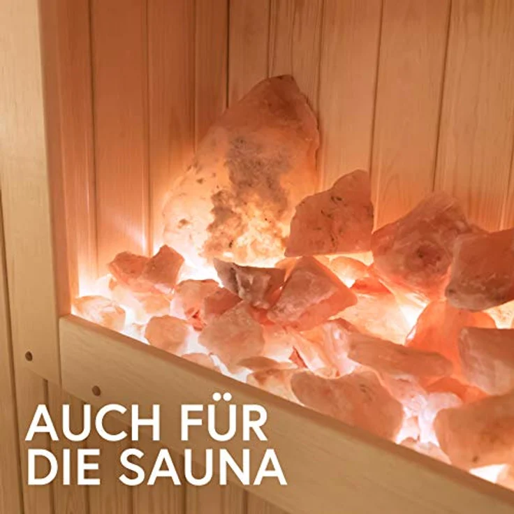 Salzleckstein.shop 2 kg Bergkristall Salz Salzkristall Salzbrocken Saunazubehör Sauna Saunasalz aus Pakistan, 100% NATÜRLICH, 30-60 mm Körnung, rötliche Färbung – Bild 4
