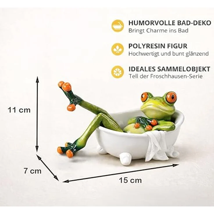 formano Deko Figur Frosch in Badewanne – Bild 4