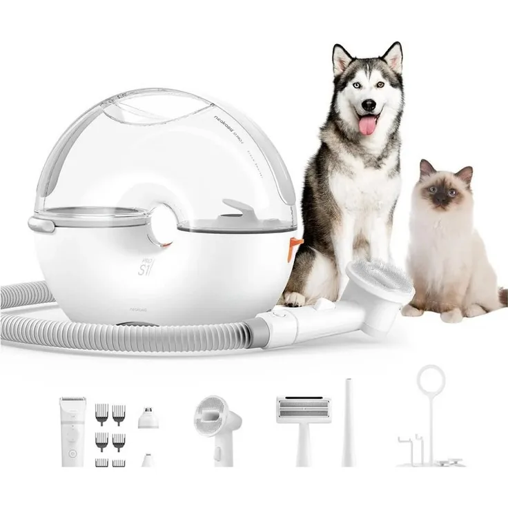 Neakasa Tierhaarentferner S1 Pro 8-in-1 Pet Grooming, Sauger für Hunde und Katzen, leistungsstarker Staubsauger mit 3L Behälterinhalt