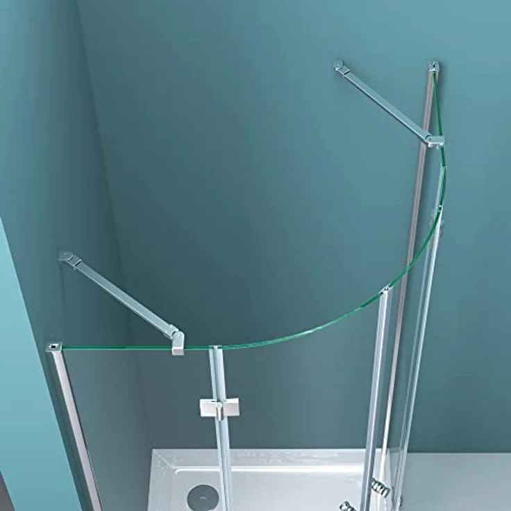 Mai & Mai R02k Runddusche Duschkabine Viertelkreis mit Doppeldrehtür, 6 mm ESG-Klarglas, NANO-Beschichtung, ebenerdig montierbar, BxT: 80x80 cm – Bild 3