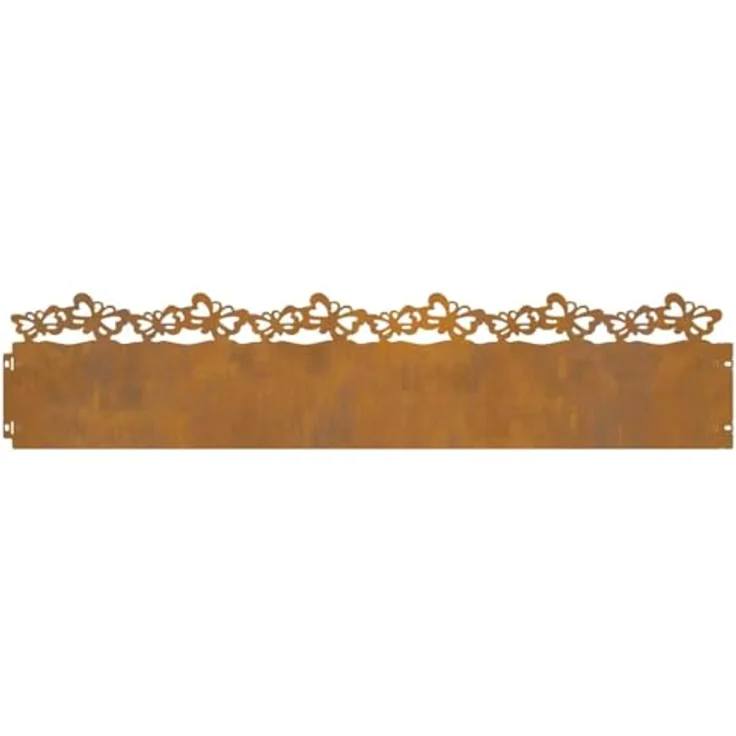 vidaXL Rasenkanten 30 pcs Wetterfeststahl, Rostig 103 x 0,05 x 22 cm, langlebige Metallrasenbarriere für Garten und Terrasse – Bild 1
