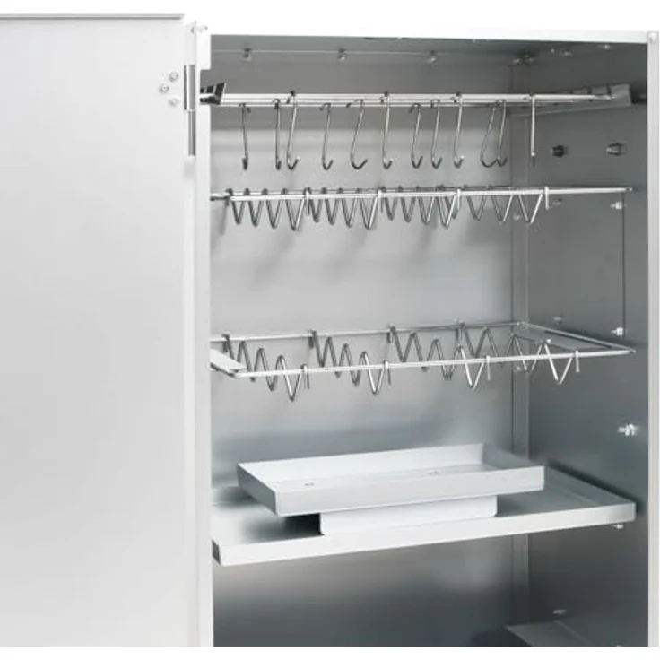 vidaXL Räucherofen, Räucherschrank mit Kaltrauchgenerator und Thermometer, verzinkter Stahl für Außen, große Räucherkammer – Bild 4