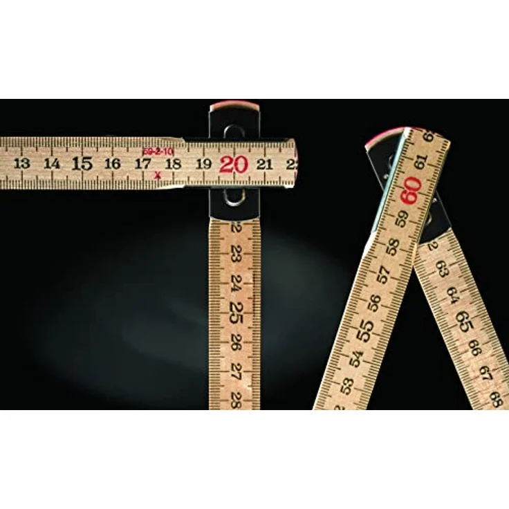 Hultafors Gliedermaßstab (Länge 2 Meter, aus schwedischer Glasbirke, elastische Glieder, verdeckte Gliederverbindung) 480210 – Bild 3