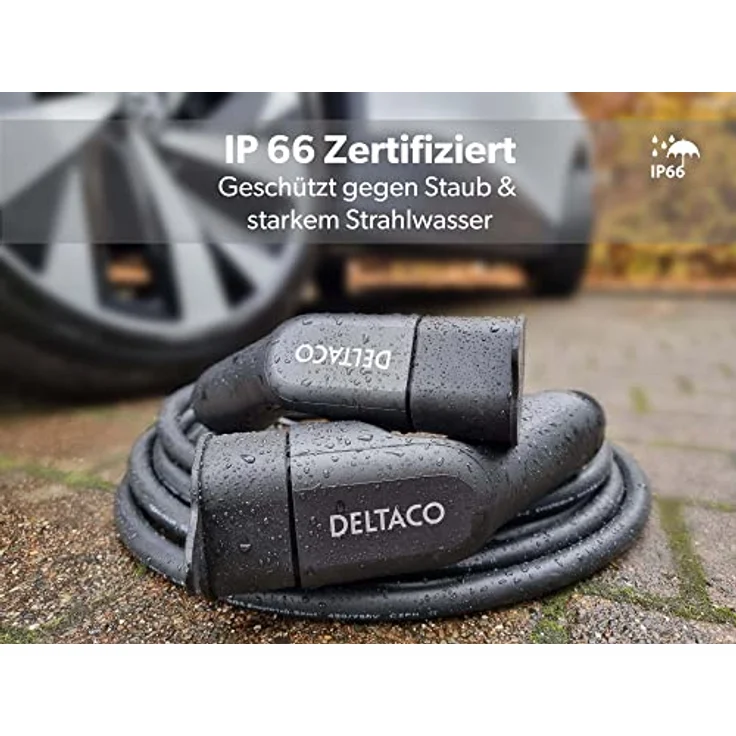 Deltaco Ladekabel für EV - Elektro-Auto EV-3213 3-phasig IEC Typ 2 auf Typ 2 - 16A 11kW, 3m – Bild 6