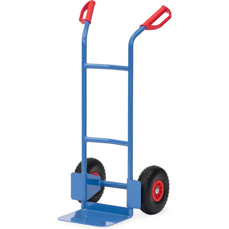 FETRA Sackkarre Stapelkarre B1125P, stapelbare Handkarre mit Stahlblechschaufel in blau RAL 5007