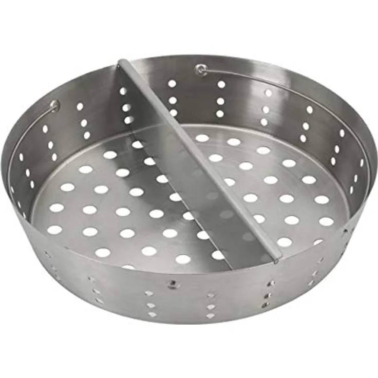 Big Green Egg Fire Bowl Holzkohlekorb (2XL), verzinkter 304 Edelstahl mit praktischen Griffen für schnelles Anheizen