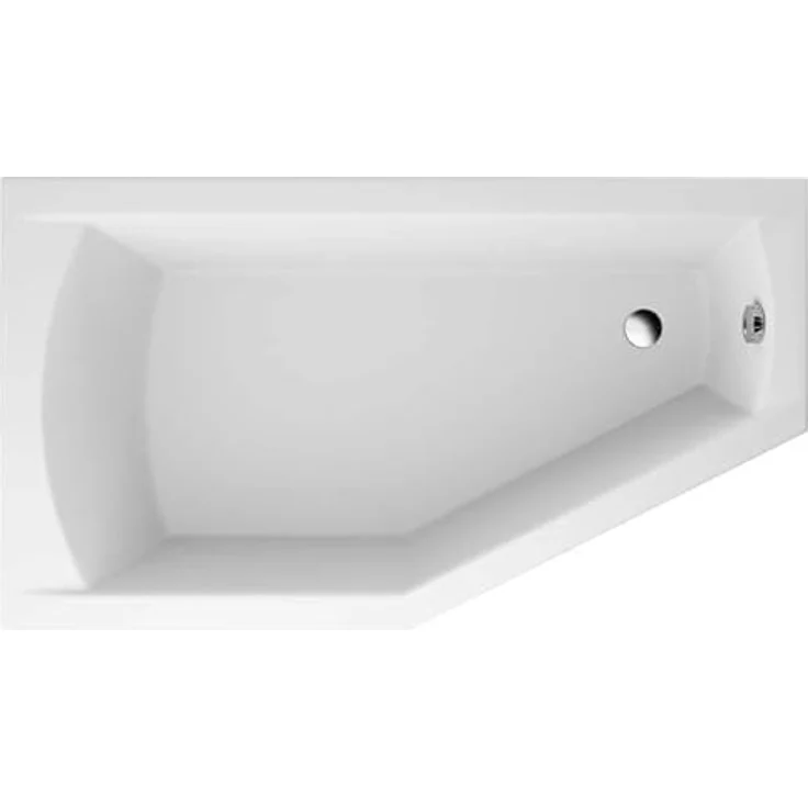 KOLMAN SELENA Eckbadewanne 150x90 Links, 170L, mit Acrylschürze, Ablaufgarnitur, Füßen, Premium Acryl, reinweiß, Komplettset 4in1 – Bild 3