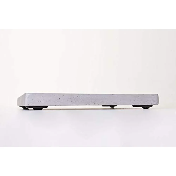 VIVANNO Untersetzer mit Rollen Pflanzenroller eckig Kunststein Movo Grau - 4 x 36 x 36 cm – Bild 3