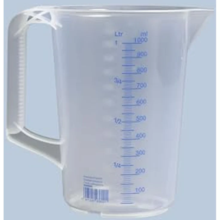 Messkanne 1000 ml PP transp.D117xH165mm Griff geschl.HÜNERSDORFF – Bild 2
