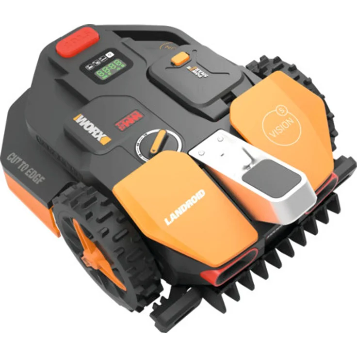Worx Landroid Vision S250 Mähroboter WR202E, AI Rasenmäher Roboter ohne Begrenzungskabel (WLAN & Bluetooth, aktive Hindernisvermeidung mit KI-Technologie, Igelschutz)