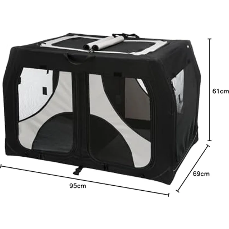 Trixie Transportbox Vario Double S: 91 × 60 × 61-57 cm – Bild 6