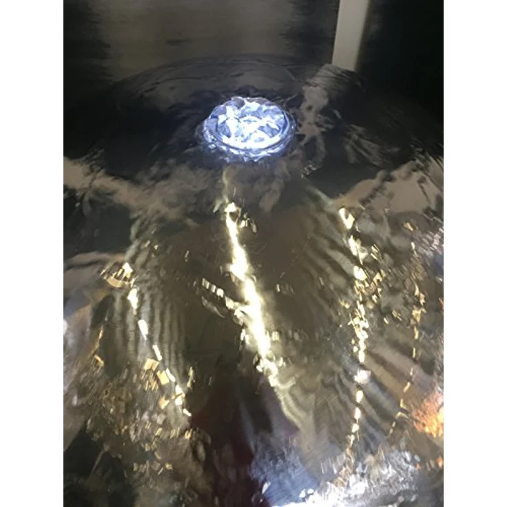 Köhko 75 cm Kugelbrunnen 21006, Hochglanz poliert aus Edelstahl mit LED-Beleuchtung und geschlossenem Wasserkreislauf – Bild 4