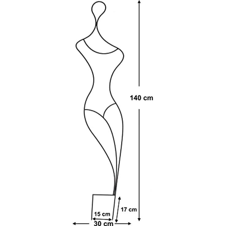DanDiBo Design Rankhilfe Metall Rankgitter 140 cm Schwarz Frau Gracia Kletterhilfe Bodenstecker Blumenhalter Ranksäule – Bild 2