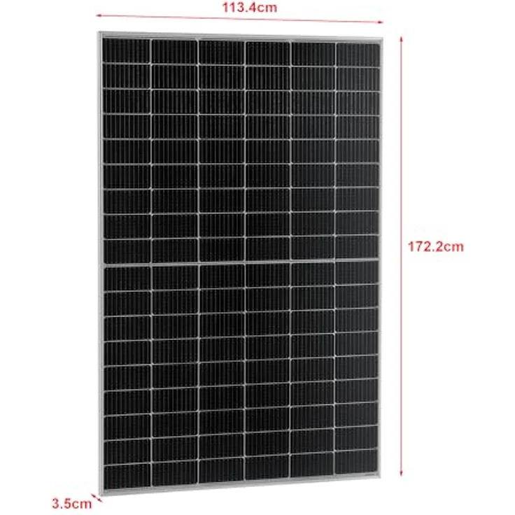 pro.tec Balkonkraftwerk 'Brusson' 800W, Solarsystem mit Inverter, 10m Kabel, schwarz-silber, WiFi-Fernüberwachung – Bild 6