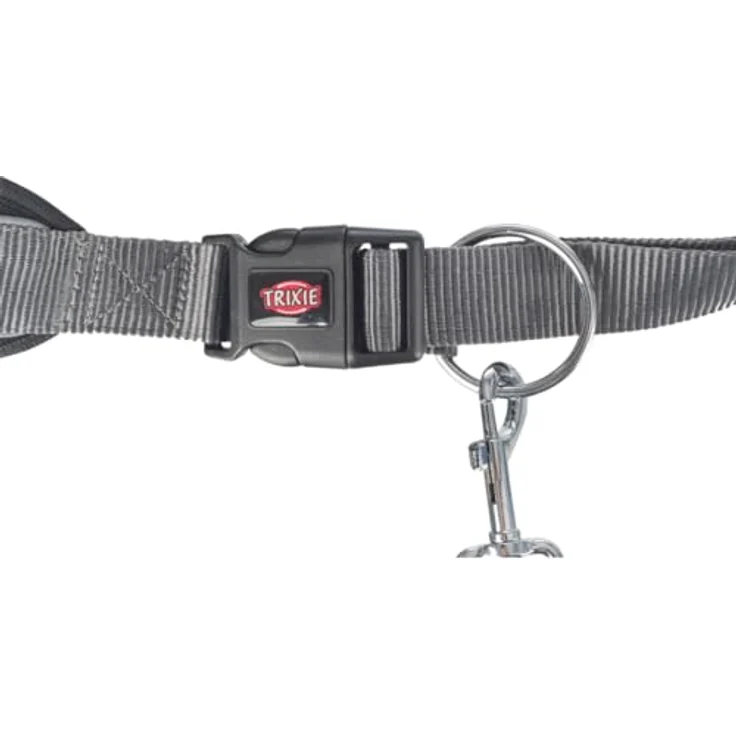 TRIXIE Joggingleine für Hunde mit Bauchgurt M-L, 1,20–1,50 m 25 mm in grafit/schwarz - für Sport und Bewegung - für mittelgroße bis große Hunde – Bild 3