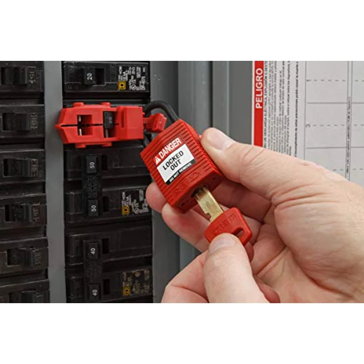 Brady SafeKey Nylon Lockout-Vorhängeschloss - kompakt Mit Nylon Bügel 25.00 mm Orange KA - 3 Stück, Gleichschließende Schlösser – Bild 2