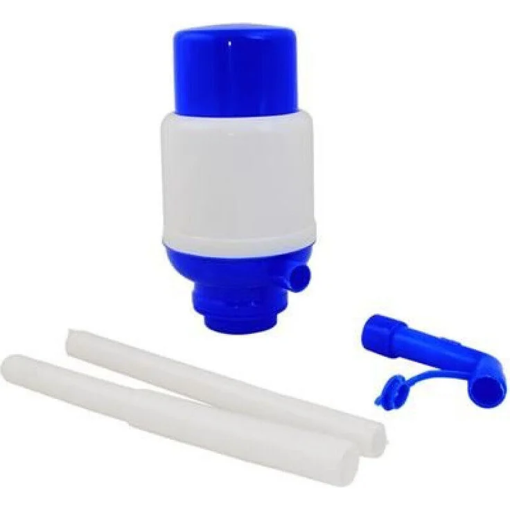 emeco Trinkwasserpumpe Handpumpe, universelle Wasser- und Getränkepumpe für 5-10L Flaschen, zweiteiliges Saugsrohr bis 34cm