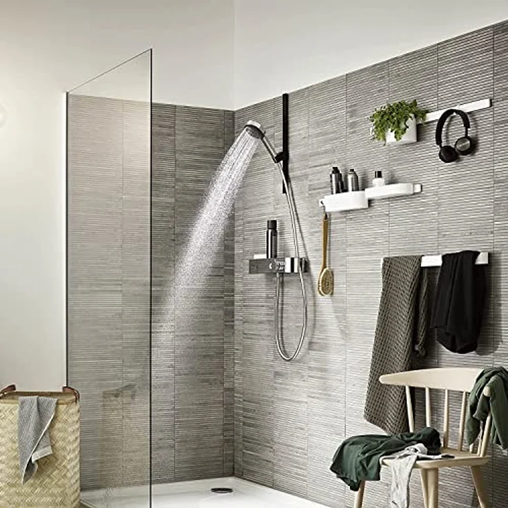 Hansgrohe Pulsify Select S Handbrause, 10,5cm, 3 Strahlarten Activation, PowderRain, IntenseRain, MonoRain – Bild 10