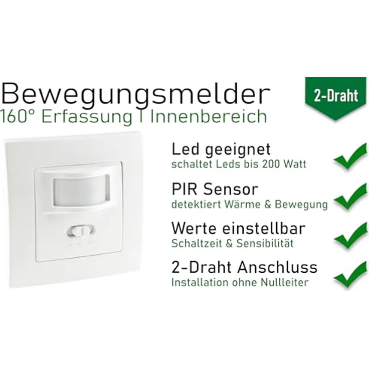 Chilitec Unterputz Bewegungsmelder für LED Innen 160 Grad – Bild 12