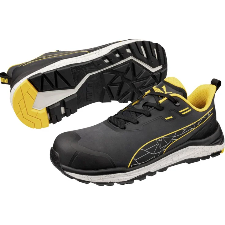 PUMA XPLORE ANTHRACITE/YELLOW S3S Sicherheitsschuh, ESD, FO, HRO, SR, Größe 43, anthrazit