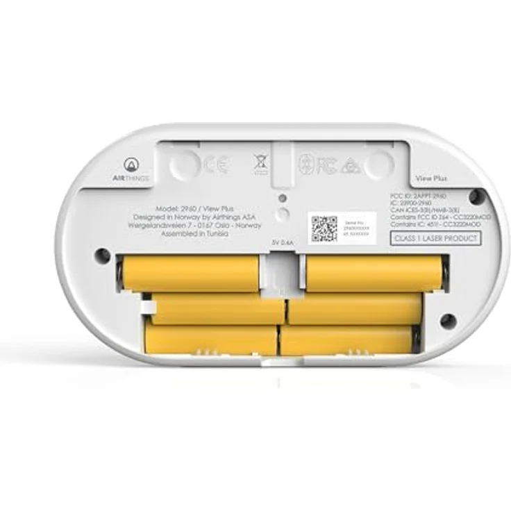 Airthings 2960 View Plus - Intelligenter Radon und Luftqualität-Messgerät (Feinstaub, Radon, CO2, VOC, Luftfeuchtigkeit, Temperatur) – Bild 4