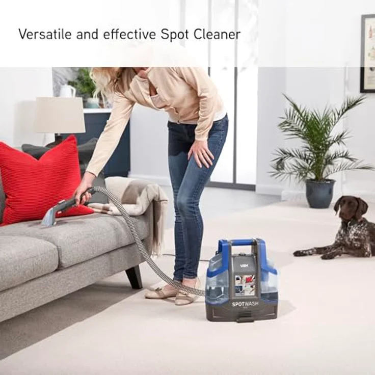 Vax SpotWash Duo Fleckenreiniger | entfernt verschüttete Flüssigkeiten und Flecken von Teppichen, Treppen und Polstern | Spezielles Messy Tool für Haustiere | 1 Liter, Grau/Blau, 440 W – Bild 3