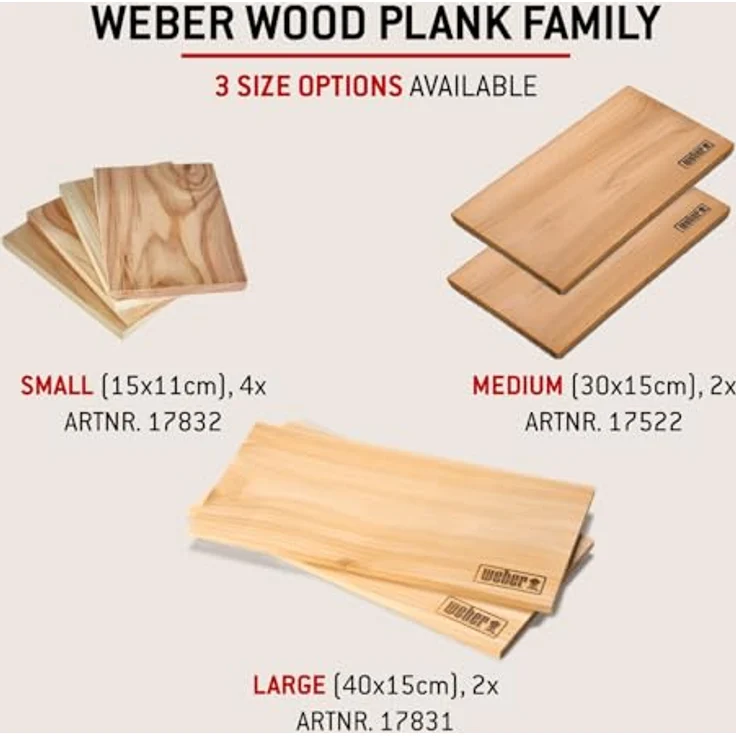 Weber 17831 R„ucherbretter aus Zedernholz, 15 x 40 cm, 2 Stck – Bild 7