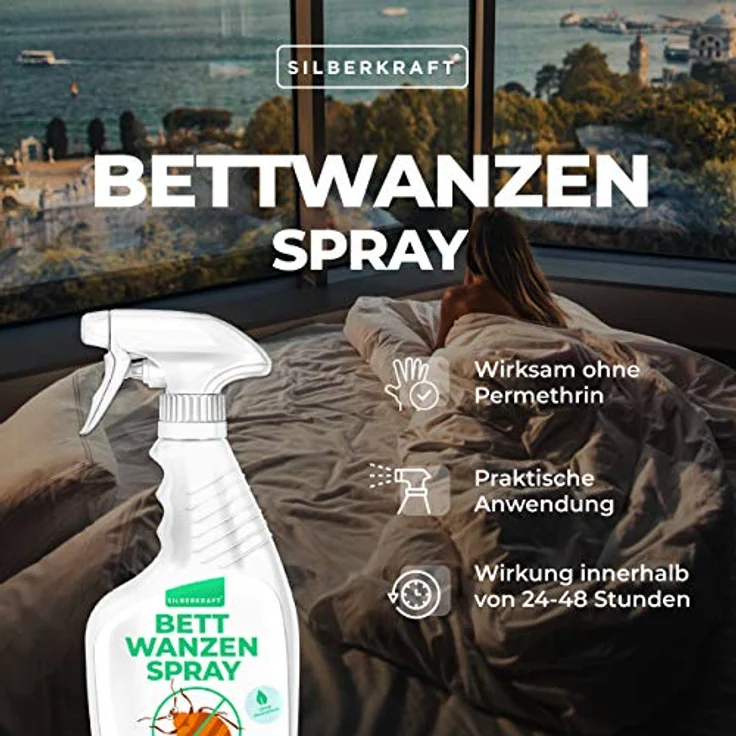 Silberkraft Bettwanzenspray 500 ml für Matratzen und Betten, effektiv Bettwanzen bekämpfen, hilfreiches Anti-Bettwanzen-Mittel gegen Bettwanzen und Ungeziefer – Bild 2