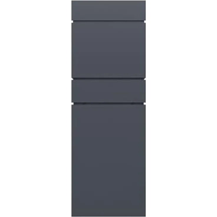 WESTMANN Paketbox Pina, abschließbar mit 2 Schlüsseln, wetterfester pulverbeschichteter Stahl, RAL 7016, LxBxH 40x14x111 cm, inkl. Befestigung – Bild 2