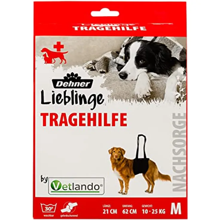 Dehner Lieblinge Tragehilfe für Hunde, Größe M, ca. 21 x 62 cm, Polyester, schwarz