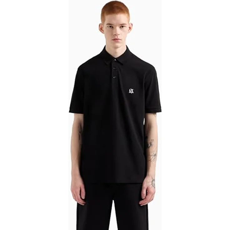 Armani Exchange Polo-Shirt für Herren, Schwarz, Größe XL, elegantes Design, pflegeleicht und vielseitig – Bild 2