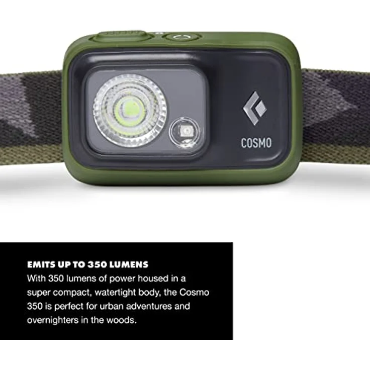 Black Diamond Cosmo 350 Headlamp Grau, Stirnlampe, Größe One Size - Farbe Dark Olive – Bild 2