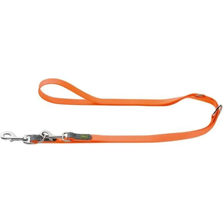 Hunter Hunde-Leine verstellbar Convenience neon-orange 15-200