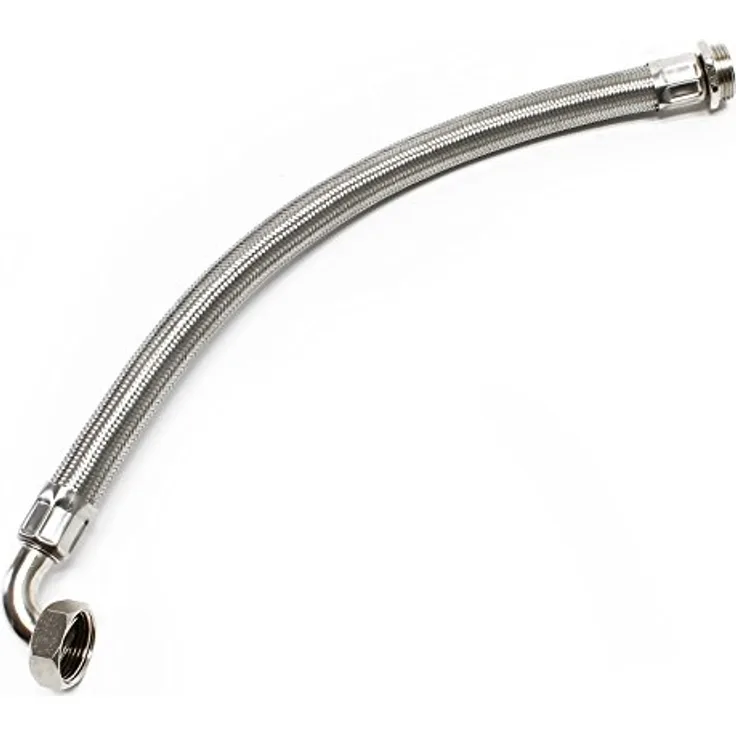 WilTec Stahlflex-Wasserschlauch 0.5m DN25 33,7mm für Hauswasserwerke