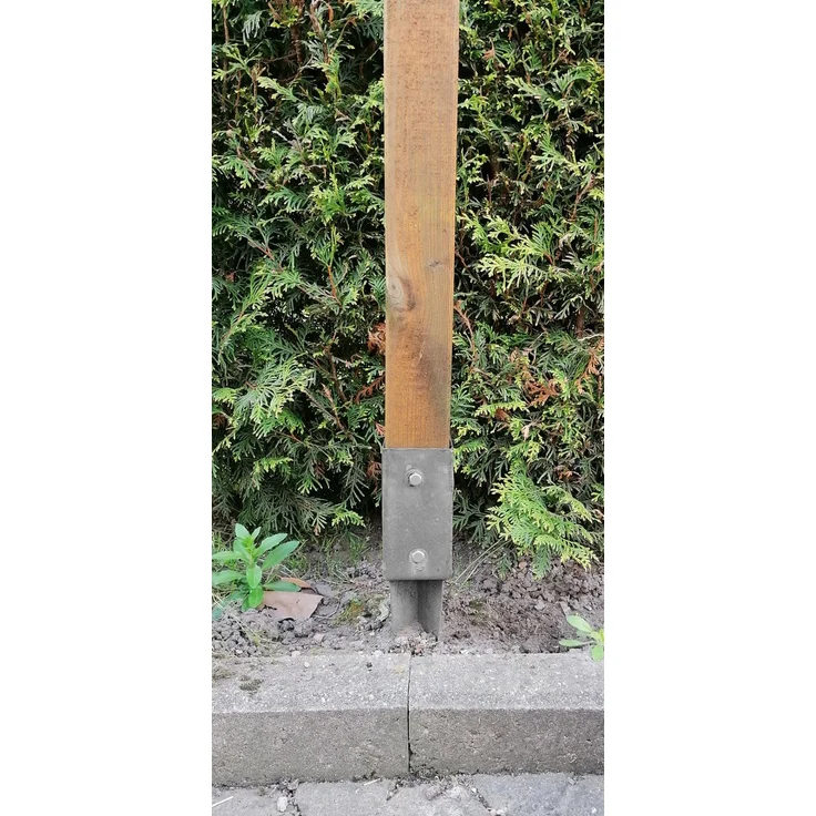 TrendLine Einschlagbodenhülse 75 x 7,1 x 7,1 cm, korrosionsbeständig – Bild 3