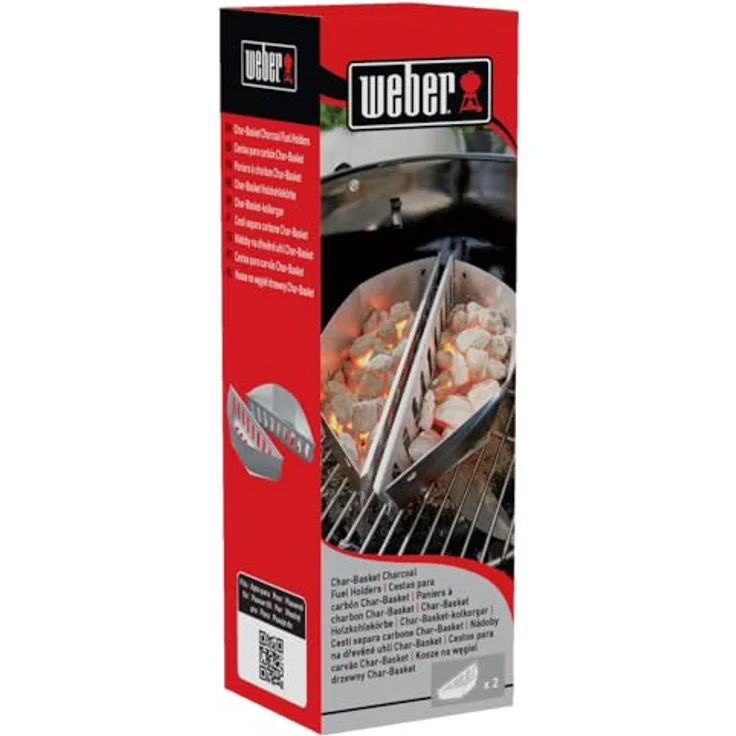 Weber Kohlekörbe für Holzkohlegrills in Kettle-Form, stabil & robust mit gleichmäßiger Hitzeverteilung, silber (3401510) – Bild 5